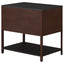 Tova - 2 Drawer Side Table With Shelf - Dark Brown