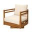Outdoor Smooth Swivel Chair With Cushions