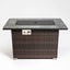 Outdoor Fire Pit Table, Propane Fire Table With - Espresso