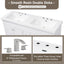 Bathroom Vanity With Double Sinks, 3 Drawers & 4 Doors, Soft Close, All Open Back Design - White