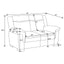 Borden - 2 Piece Living Room Set With Smooth Upholstery - Gray