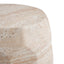 Travertine Lightweight Concrete Side Table For Indoor / Outdoor Use - Beige