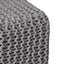 Chabani - Indoor Modern Knitted Fabric Cube Pouf Ottoman - Light Gray