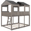 Bunk Bed With Roof, Window, Guardrail, Ladder