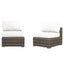 Seating Set With Cushions Handcrafted Wicker Design