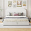 Upholstered Platform Bed With Hydraulic Storage System