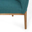 Mid Century Modern Loveseat With Channel Stitched Backrest
