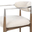 Artemis - Mixed Material Upholstered Dining Arm Chair - Warm White