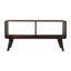 Curved Double Slot Media Unit - Dark Brown