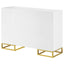 Synchrony - 2 Door Accent Cabinet With Art Deco Trim - White