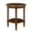 Philippe - Round End Table With Shelf - Brown