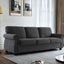 Soft Sofa, Upholstered 3 Seater Couch With High Density Foam, Loose Back Cushions And Turned Legs