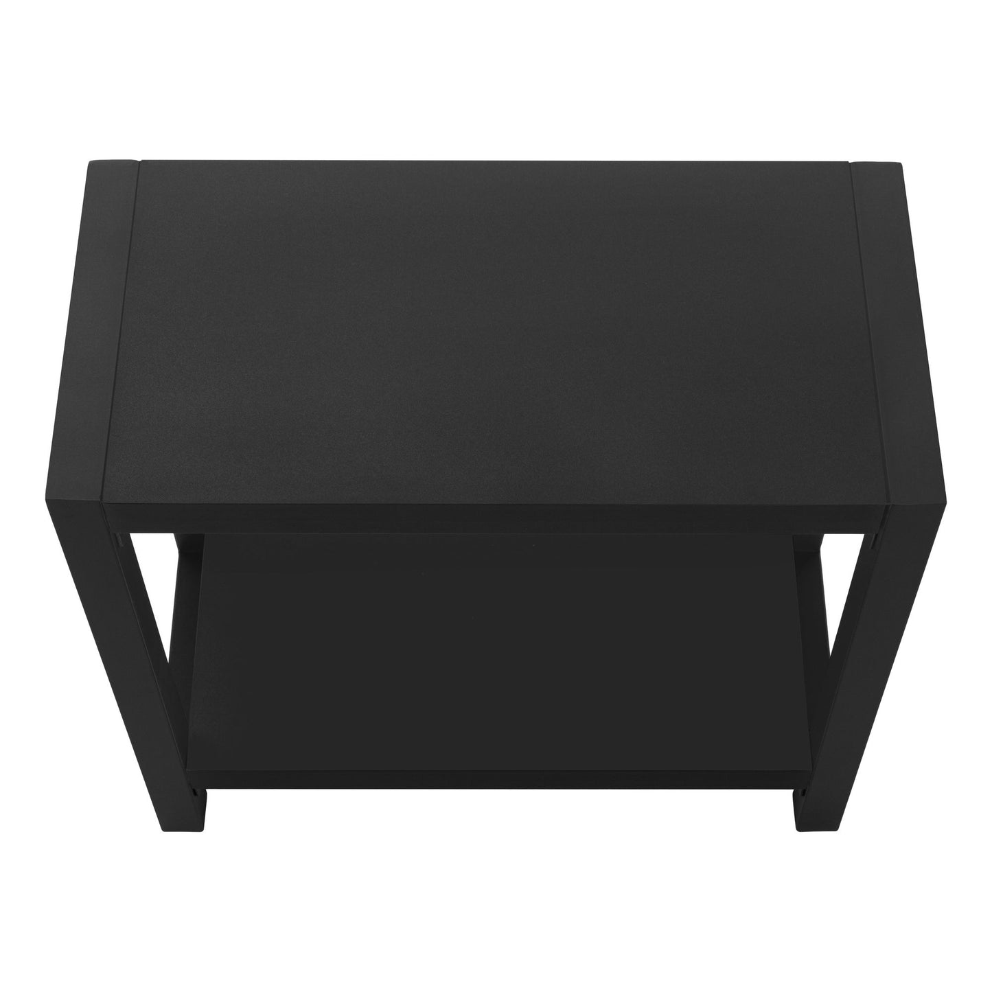 Accent Side Table, Narrow, Small, 2 Tier, Contemporary And Modern