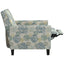 Upholstered Push Back Recliner Chair For Living Room - Blue