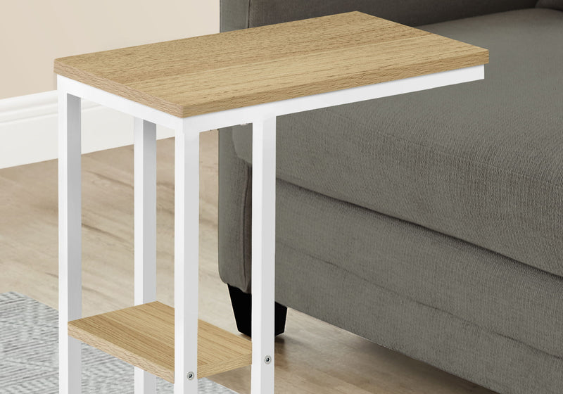 Accent Table, C - Shaped, Marble Look Contemporary & Modern Convenient Design