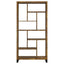 6 Tier Rectangular Bookcase With Accents - Brown