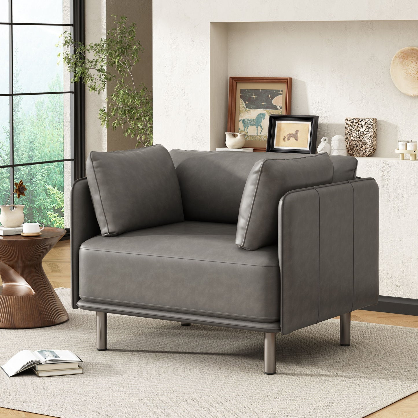 Vintage Modern Aesthetic Appeal Lounge Chair