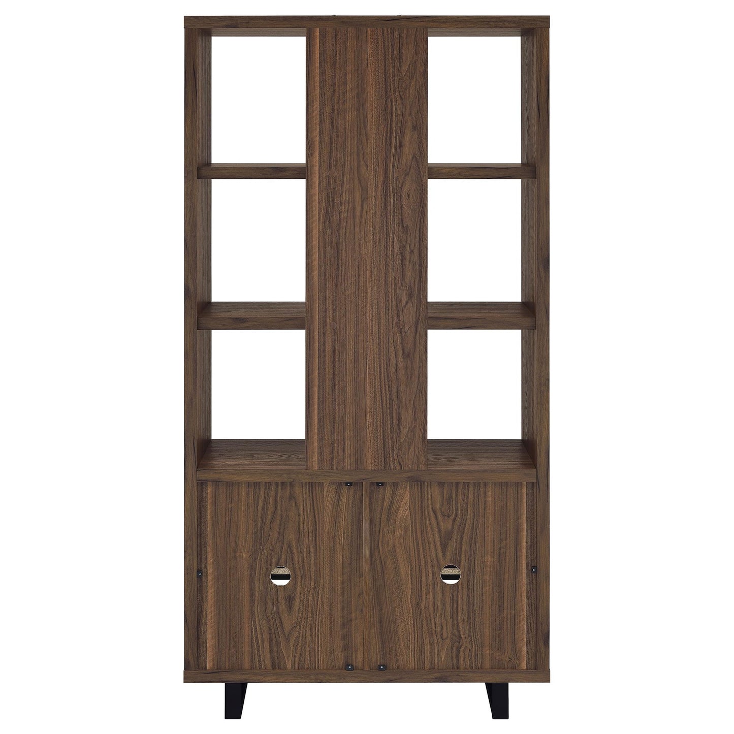 Rodger - 3 Shelf Cabinet Bookcase - Walnut