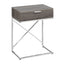Accent Side Table, Storage Drawer, Contemporary - Taupe