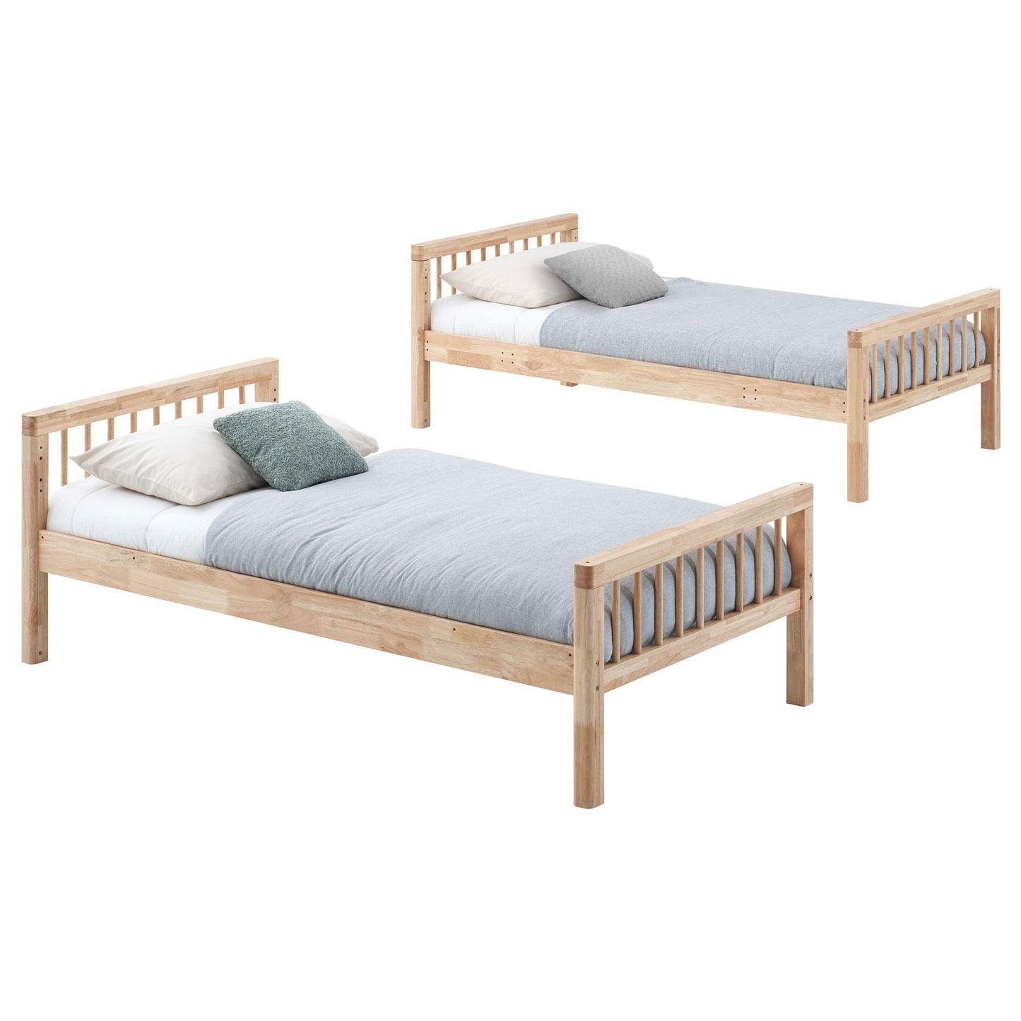 Ponderosa - Twin Over Twin Bunk Bed With Accents - Natural