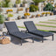Modern Chaise Lounge With Wate Resistant Fabric Cushions