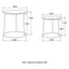 2 Piece Nesting Table With Embossed Tops And Base - Black