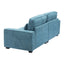 Modern Fabric Sofa With Cushions, Sleek Arm Design