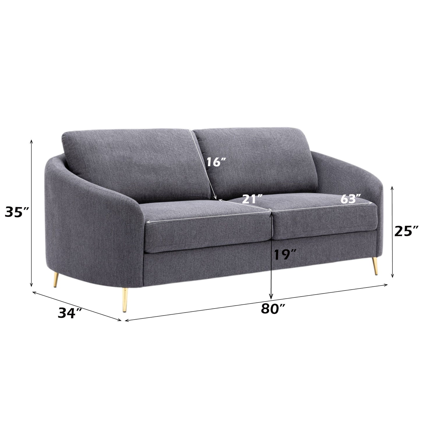 Sofa - Gray - Linen