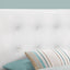 Twin Size, Bed Headboard Only, Upholstered, Transitional - White