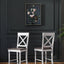 24" Tall Bar Stools (Set of 2) - Brown / White