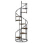8 Shelf Staircase Bookcase Industrial Storage And Scratch Resistant Shelves - Brown
