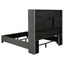 Lendra - Upholstered Wingback Bed With Tufted Headboard