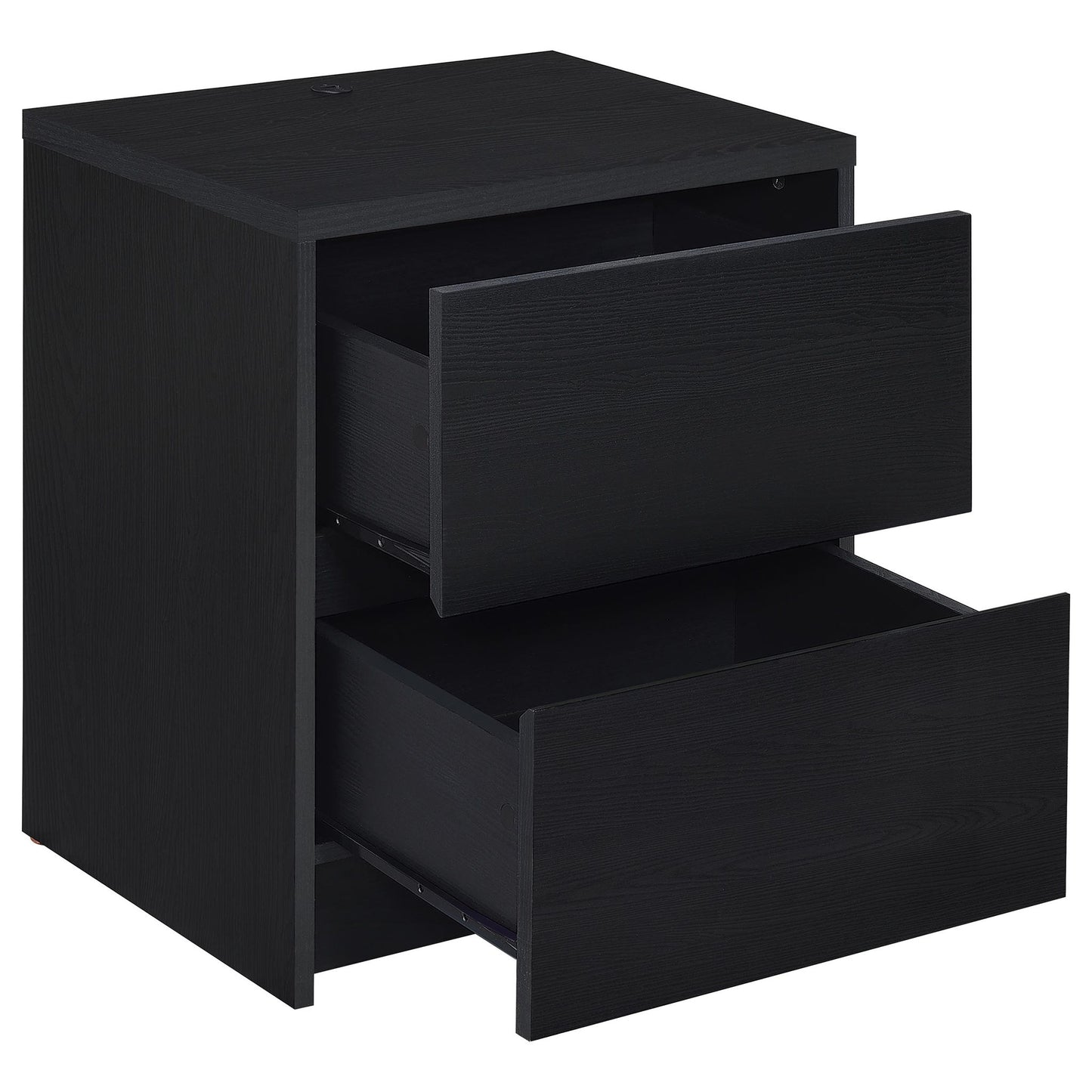 Geary - 2 Drawer Nightstand With LED Lights And USB Charging Ports