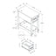 Accent End Table, 2 Tier, Narrow, Storage Drawer, Transitional - Walnut