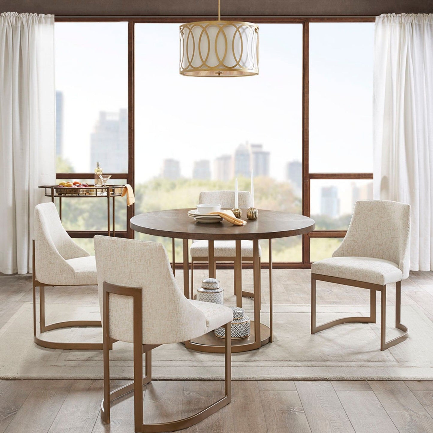 Contemporary Modern Accent Dining Chairs (Set of 2)
