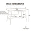 Parker - Desk With Storage Shelf - Off White / Pecan