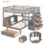 Bunk Bed With Desk, Drawers And Shelves