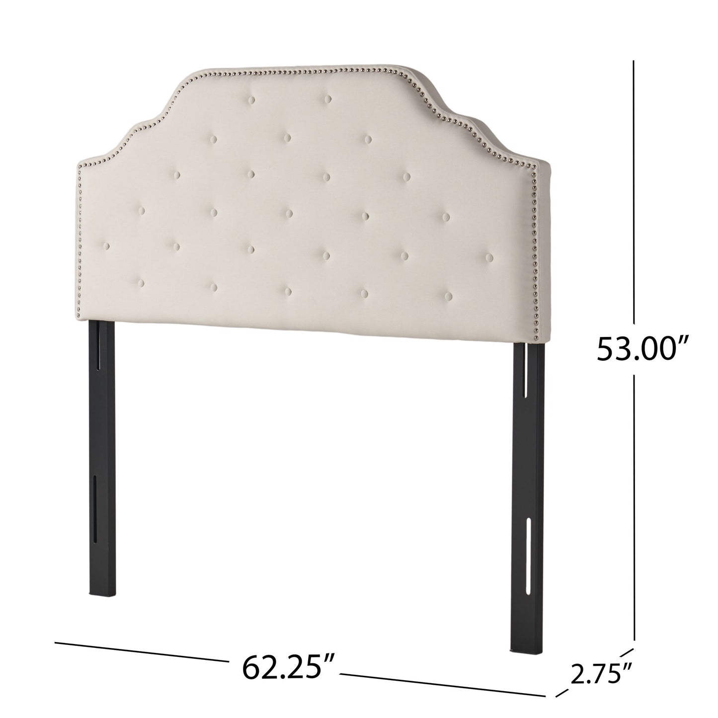 Charismatic - Size Headboard With Button Tufting And Nailhead Trim