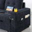 Ashlyn II - 84"W Woven Fabric Reversible Sleeper Sectional Sofa with Storage Chaise