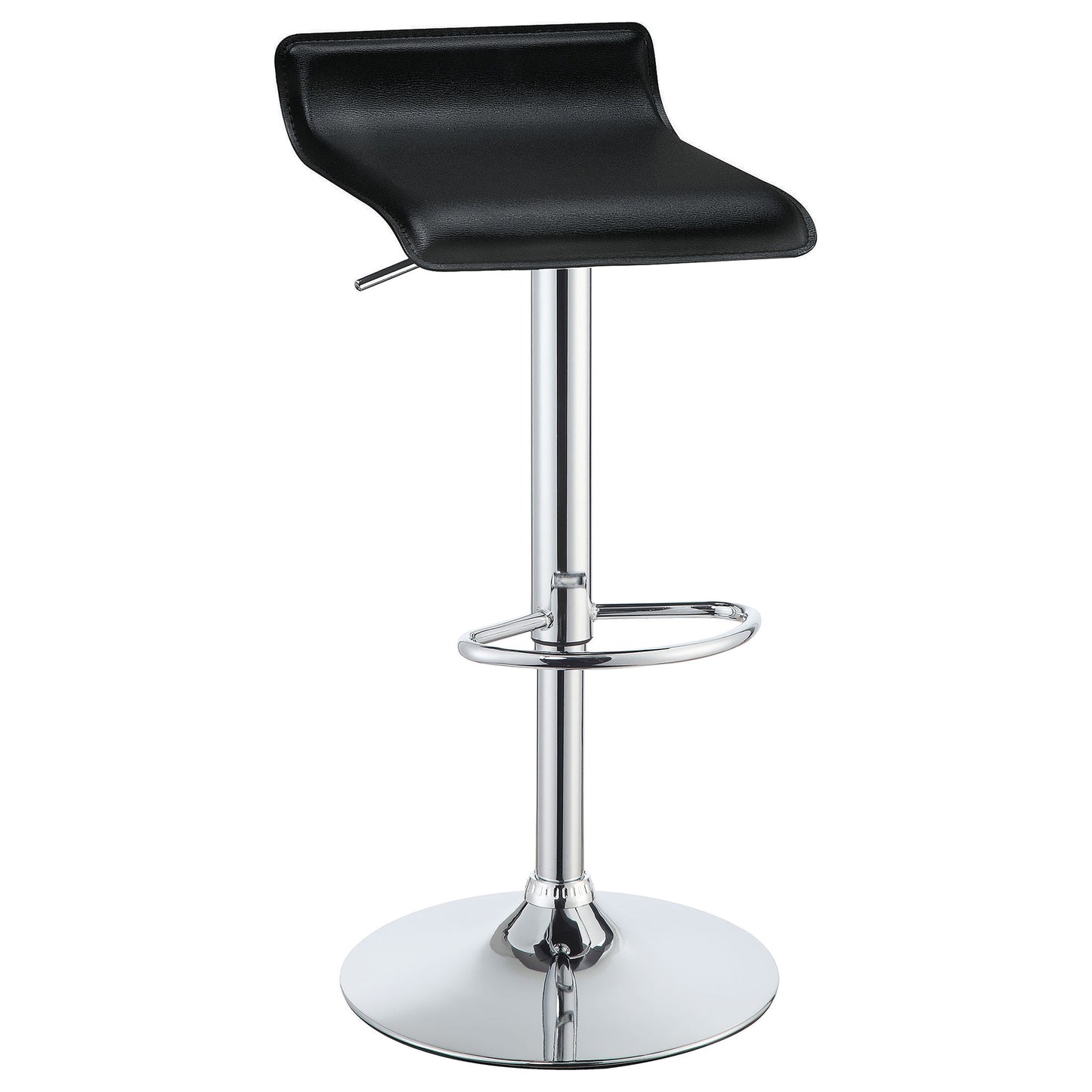 Backless Bar Stool With Adjustable Height - Black
