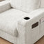 Oversized Chaise Lounge Indoor Rabbit Fur Sofa Bed With Storage Ottoman And Armrests Cup Holders With Deep Seat