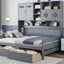 Daybed With All-In-One Cabinet And Shelf