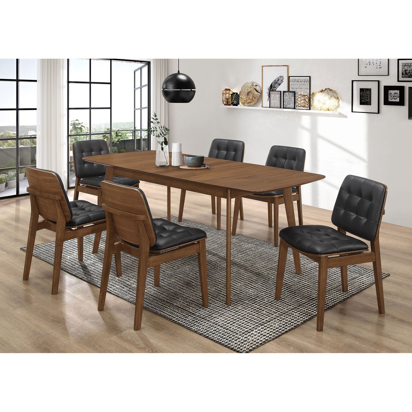 Carson Carrington - Extension Leaf Dining Table - Walnut