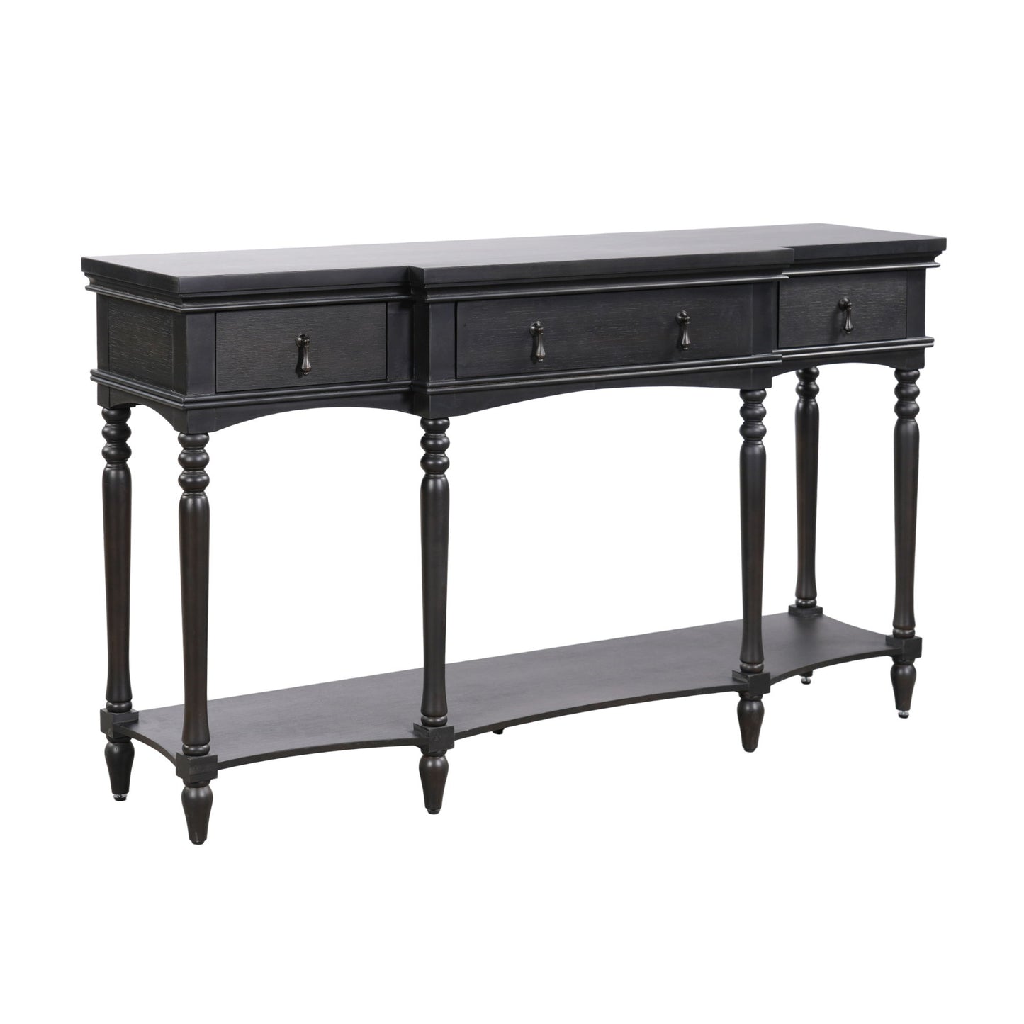 Retro Console Table With 3 Soft Close Drawers