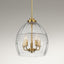 Zen - 5 Pendant Chain Hanging Light - Clear / Gold