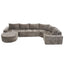 Modular Cloud Sectional Sofa Set, U-Shaped Upholstered Couch With Deep Seat
