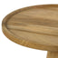 Pedestal Accent Table With Eco Friendly Base And Round Lipped Top - Brown