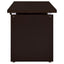 Floating - Top Computer Desk With Pullout Keyboard Shelf - Brown