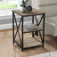 3 Tier Accent Table, Side Marble Look Contemporary & Modern