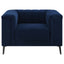 Darci - Accent Armchair With Seating And Tapered Legs - Blue